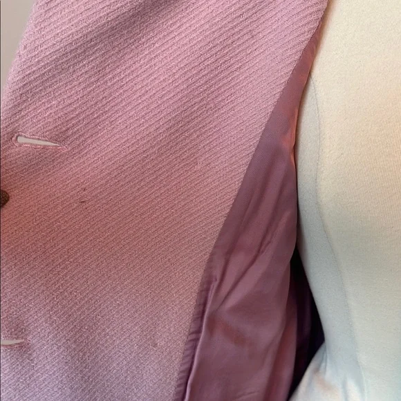 Women's Pink Double-Breasted Coat - Picture 8 of 10